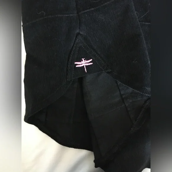 Vintage EUC Andrea Baker black corduroy button down top/jacket with plaid accent - Picture 5 of 12